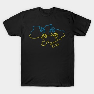 The power of unity.  Ukrainian unity Outline T-Shirt